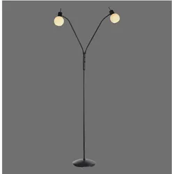 Just Light, Stehlampe, LOKI Stehleuchte E14 Warmweiss max.10W 2-fach schwarz 12158-18 (860 lm, E14)