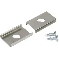 Brumberg 53001000 Halter-Set bestehend aus 2 x Schraube und 2 x Klammer, silber