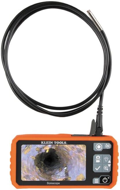 Klein Tools Borescope pour plomberie 1,5 m col de cygne caméra 720p écran 4,3 pouces (ET18)