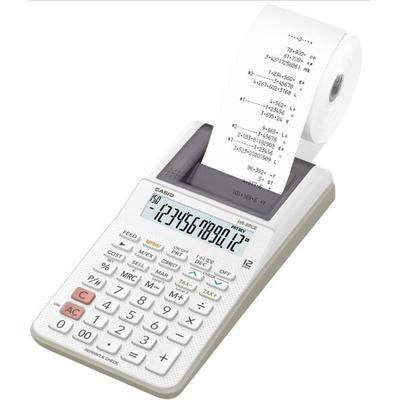 Casio Druckender Kompaktrechner, weiß, 12-stelliges Display, Euro-Umrechnung (2 Kurse)