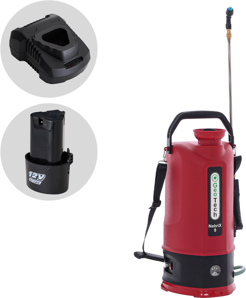 GeoTech NEBRIX 8  Akku-Drucksprüher  8 Liter  12 V, 2,6 Ah