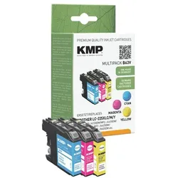 KMP Tintenpatronen-Set ersetzt Brother »LC-225XLC/M/Y« blau