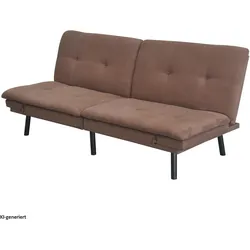 HTI-Living, Sofa + Bettsofa, Sofa mit verstellbaren Armlehnen Braun (2-Sitzer)