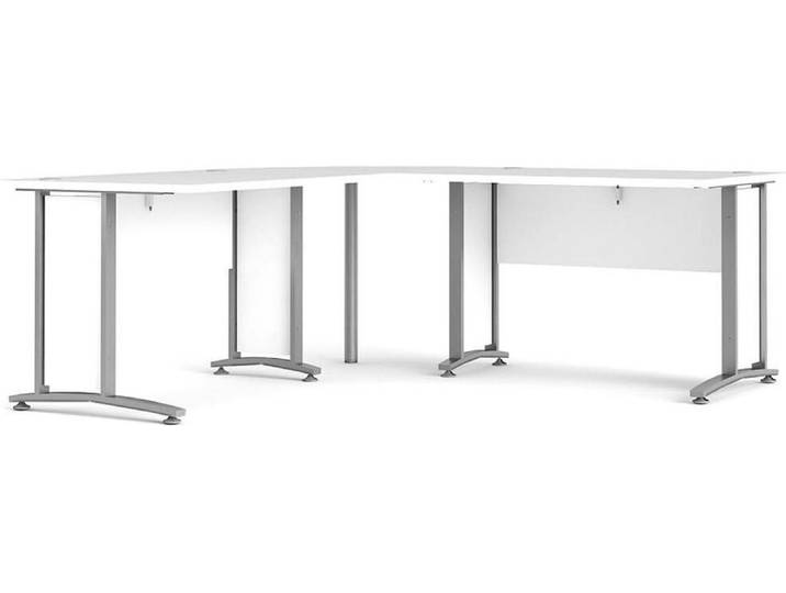 Prisme Eckschreibtisch weiss