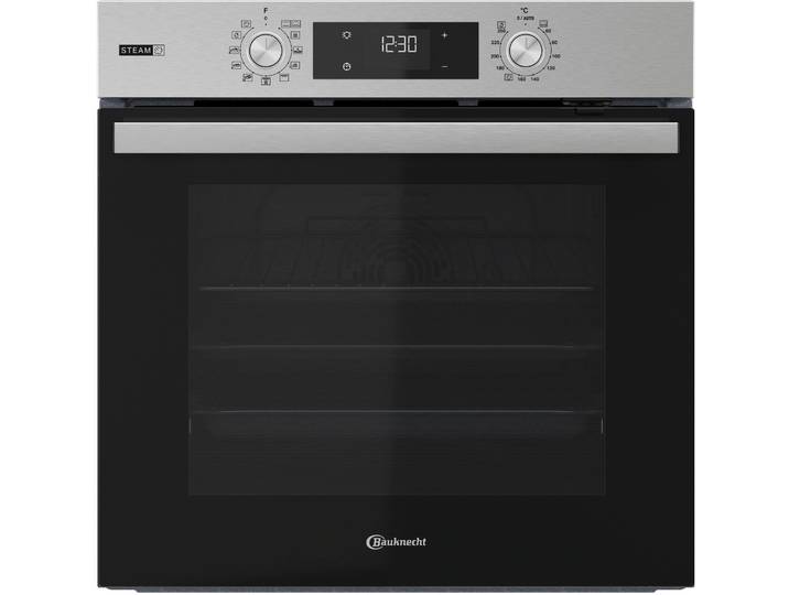 BAUKNECHT Backofen BBA2S85HU1 , Energieeffizienz: A+, silber (silberfarben), B:56cm H:60cm T:55,5cm, Backöfen, GentleSteam – für ein saftiges Inneres und ein knuspriges Äußeres, Backofen