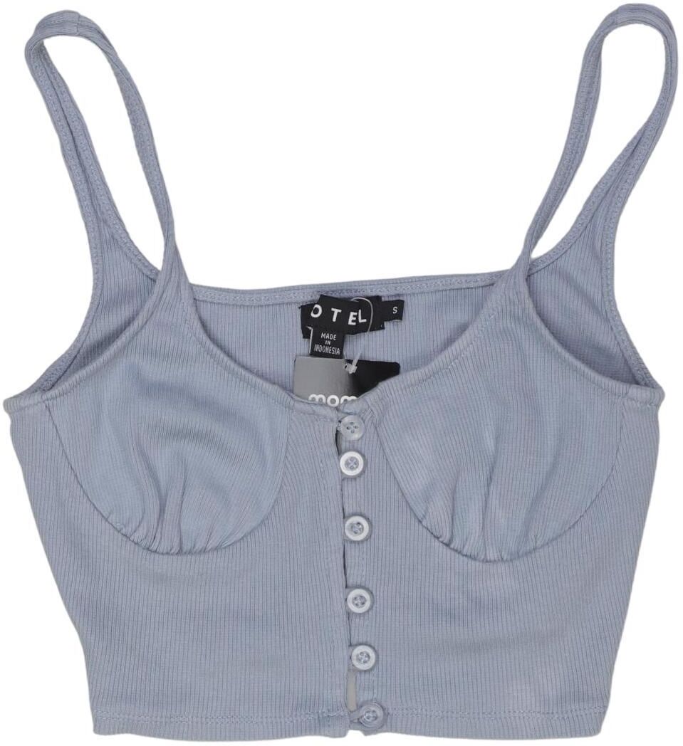 Motel Damen Top, Hellblau, Gr. S, Baumwolle / Elasthan - Second Hand