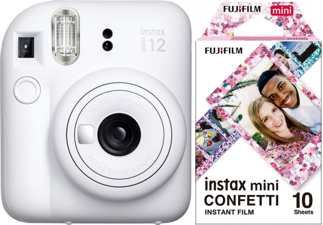 Fujifilm Instax Mini 12 Mint White + Confetti Film