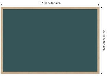 Amanti Art Deep Teal Canvas Magnetic Board, Emery Framed Memo Board