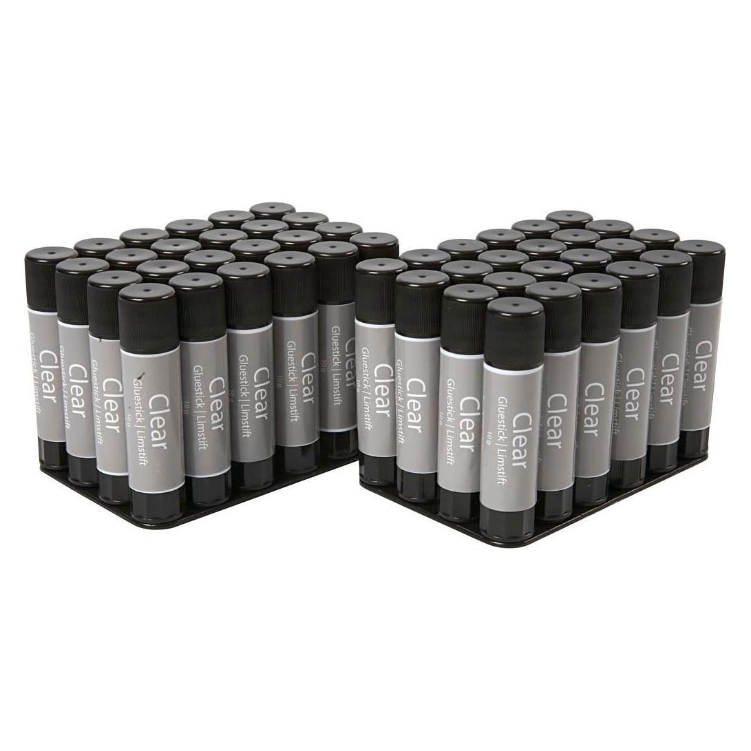 Creativ Company Transparenter Klebestift rund, 48 Stk. (10 g, 48x) (5707167989685)