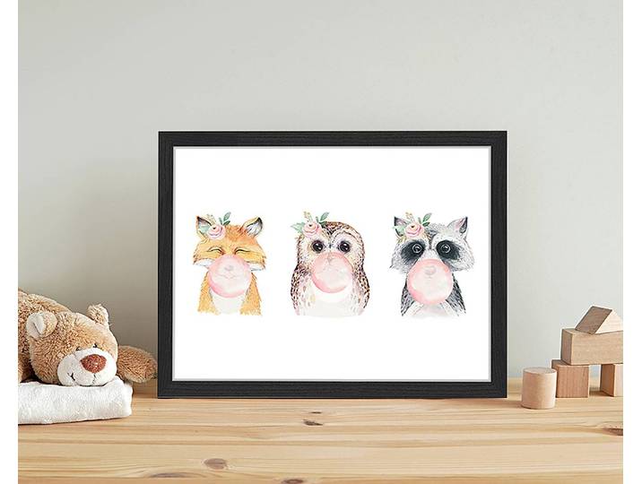 home24 Afbeelding Funny Pet Friends 33 x 43cm meerdere kleuren