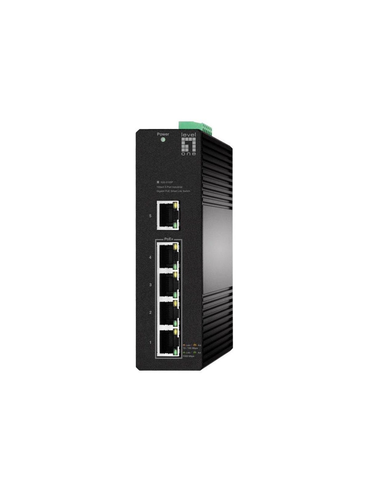 LevelOne Hilbert IGS-2105P - switch - industrial lite 802.3af/at -40 to 75°C - 5 ports - smart