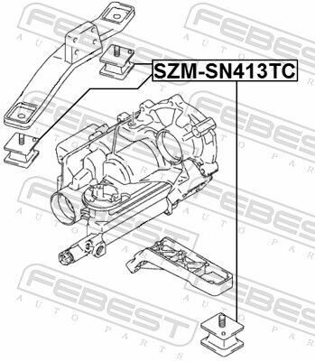 Febest Lagerung, Verteilergetriebe Szmsn413tc Mitte Für Suzuki