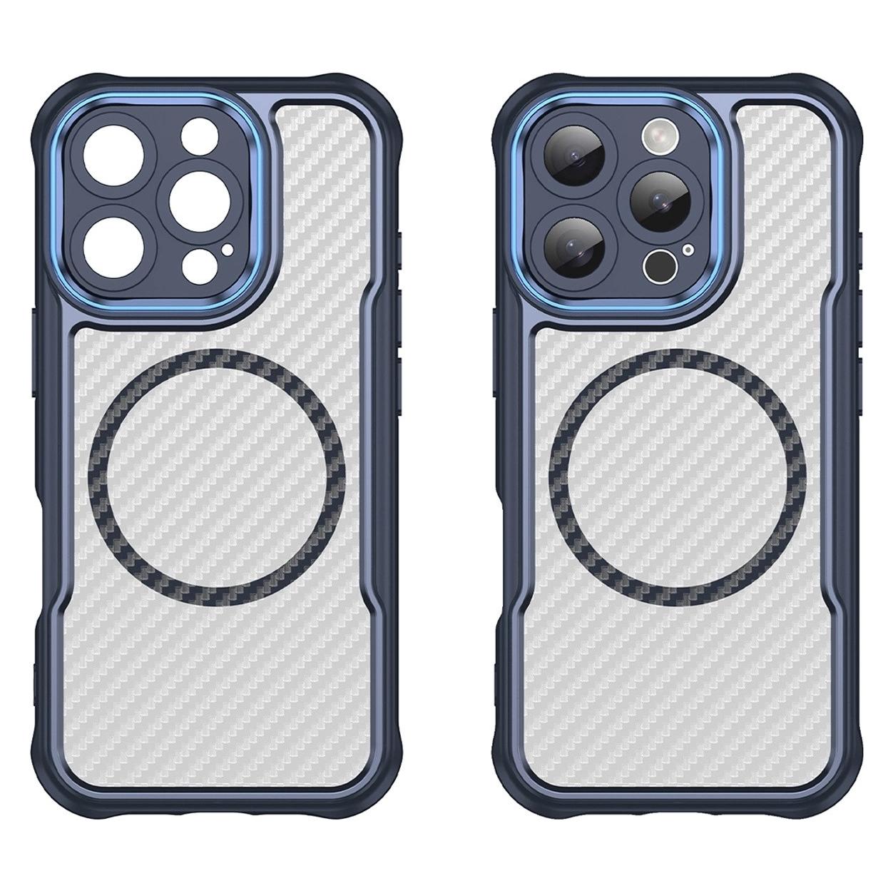Hurtel Leading Series MagSafe Silicone Case for iPhone 16 Pro - Blue (Apple iPhone 16 Pro) (52378728)