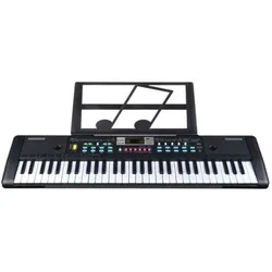 SIO SUPRIMO 605 UFB KEYBOARD - Organy z mikrofonem dla dzieci do nauki gry (61 Tasten), Keyboard, Schwarz