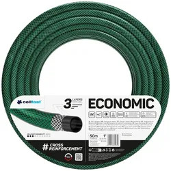 Cellfast - ECONOMIC Gartenschlauch mit 3 Lagen, 1 Zoll Durchmesser und einer Länge von 50 Metern