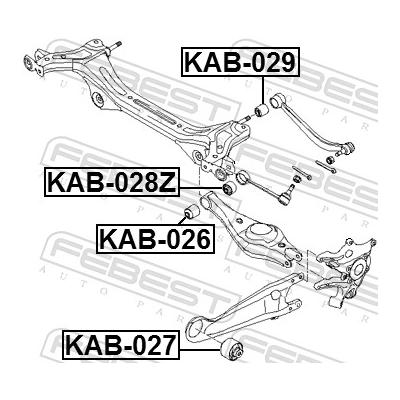 FEBEST Lagerung, Lenker kab027 vorne für HYUNDAI