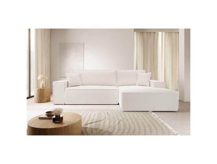 Ecksofa mit Schlaffunktion Farese New, L-förmig, mit Stauraum,