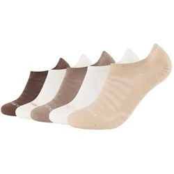 5er Pack camano Mesh Ventilation No Show Füßlinge 8177 - cuban sand 43-46