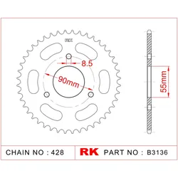 RK Kettenrad 3136 46 Zähne