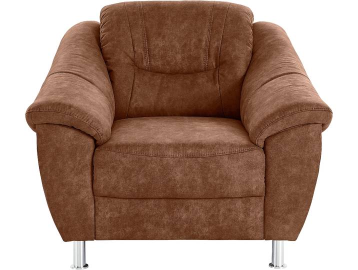 Sessel SIT & MORE Salsa , braun (cognac), B:107cm H:86cm T:90cm, Bedruckte Luxus-Microfaser (100% Polyester);Luxus-Microfaser (100% Polyester);Struktur (100% Polypropylen), Sessel, Sessel, mit Federkern