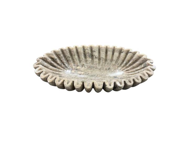 Ambia Home Dekoschale, Dunkelbraun, Stein, Marmoroptik, oval, 17x7x35 cm, Lfgb, lebensmittelecht, Dekoration, Dekoschalen