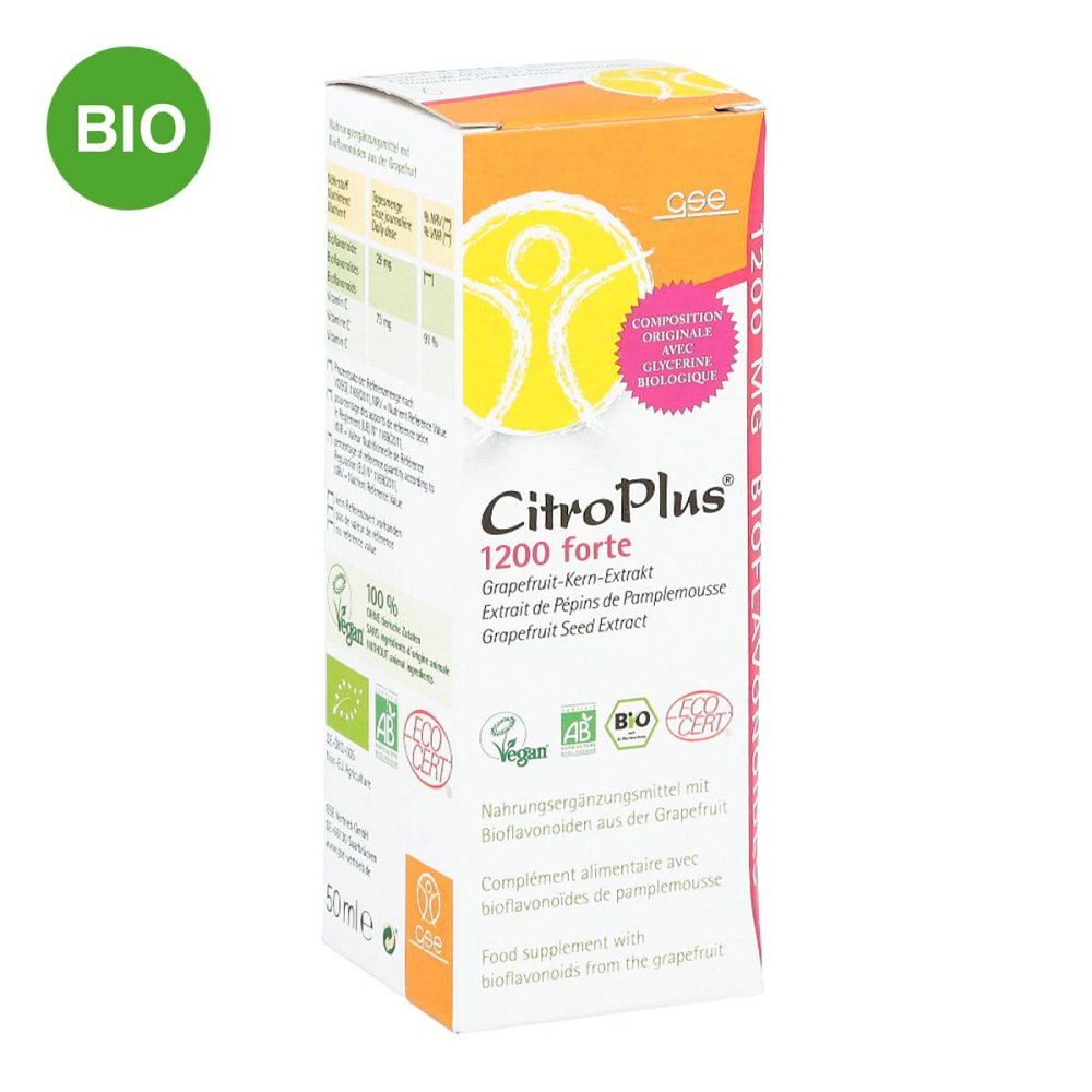 GSE Vertrieb Biologische Nahrungsergänzungs- & Hei Citroplus 1200 Forte Bio Grapefruit Kern Extr.liq. 14036467
