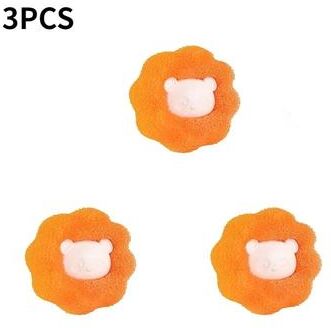 Lush Living Finds Pet Hair Catcher Laundry Ball Reusable Pet Hair Remover For Washing Machines orange 3pcs