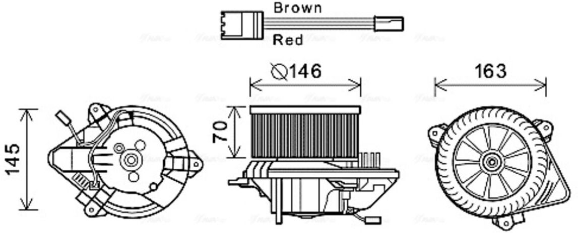 Elektromotor, Innenraumgebläse AVA COOLING CN8294