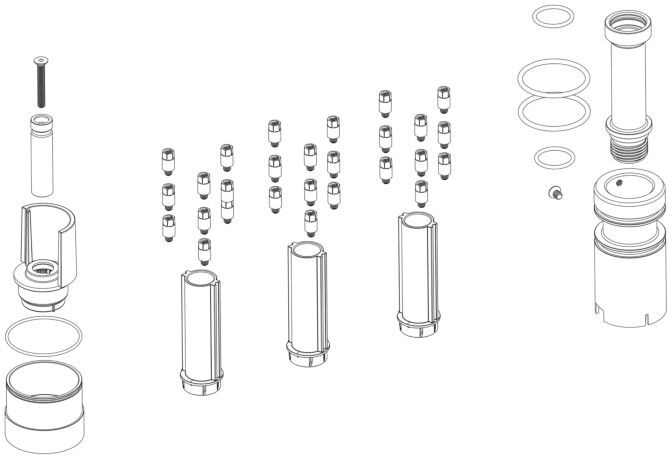 Herzbach MODUL7 Verlängerung 20mm 70.738003.1.09 PUSH-Thermostat 3 Verbraucher