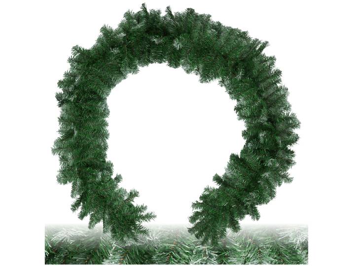 Weihnachtsgirlande naturgetreu mit weissen Spitzen 2,7m - grün