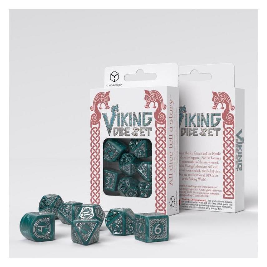 Q Workshop RVIK4S - Viking Modern Würfelset: Mjolnir (RVIK4S)
