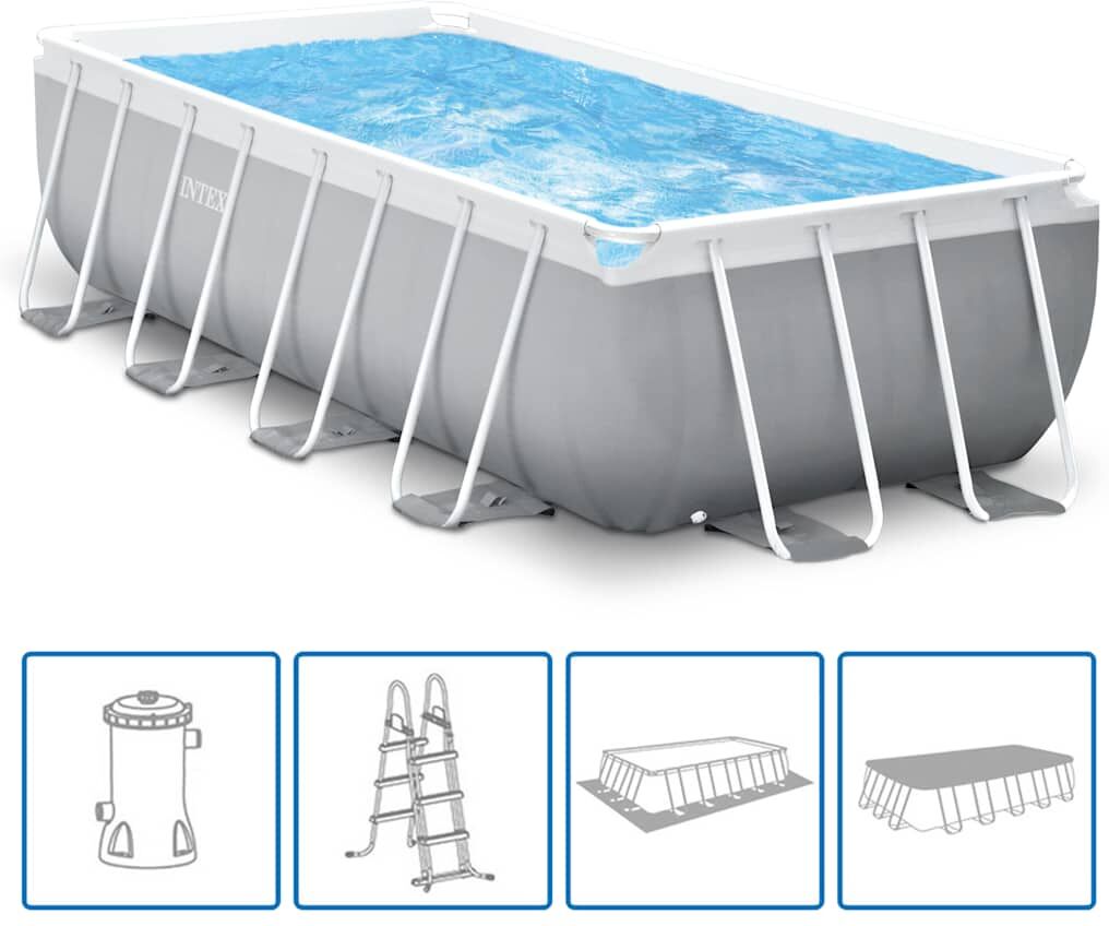 INTEX Jeu de piscine rectangulaire Prism Frame 488x244x107 cm 26792GN