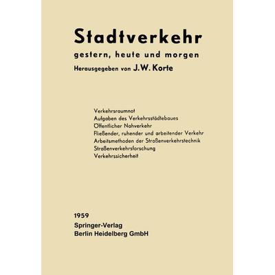 Stadtverkehr, Taschenbuch von , Springer Berlin, 978-3-642-49082-8