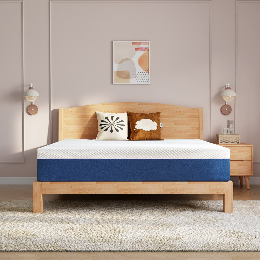 DubidapOn Medium Firm Gel Memory Foam Mattress With Removable Cover for No-Noise Deeply Safe Sleep Double/15cm