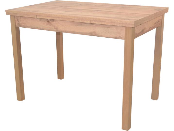 Esstisch, braun (eiche, nachbildung, eiche, nachbildung, eiche, nachbildung), H:75cm T:67cm, HOFMANN LIVING AND MORE, Tische, Esstisch, ausziehbar
