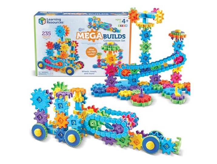Learning Resources Gears! Gears! Gears! Gigantische Bauwerke, Mint, Zahnrad-Baukasten, 235 Teile, ab 4 Jahren