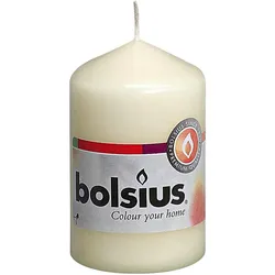 15x Bolsius, Kerzen, Stumpenkerze 8x4,8cm elfenbein (15x)