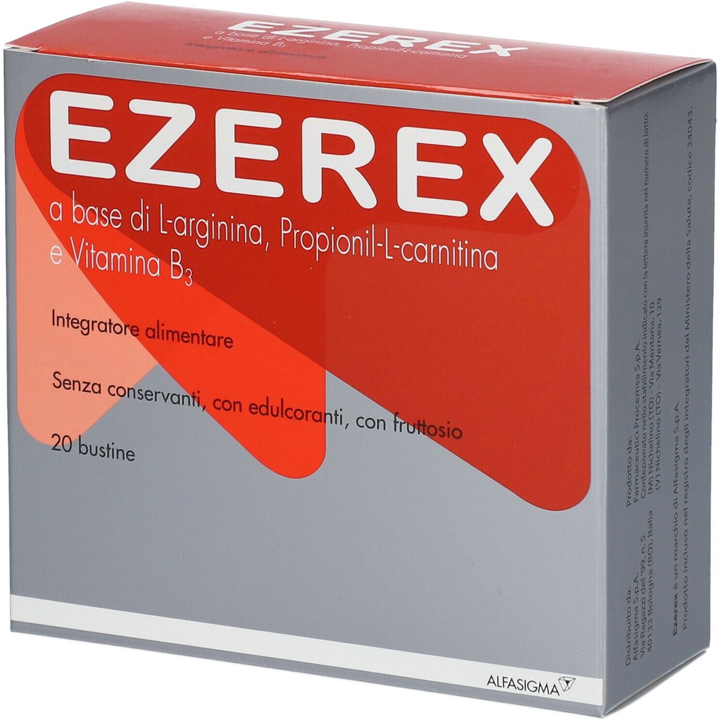 ALFASIGMA SpA Ezerex, Integratore Alimentare, 20 Bustine