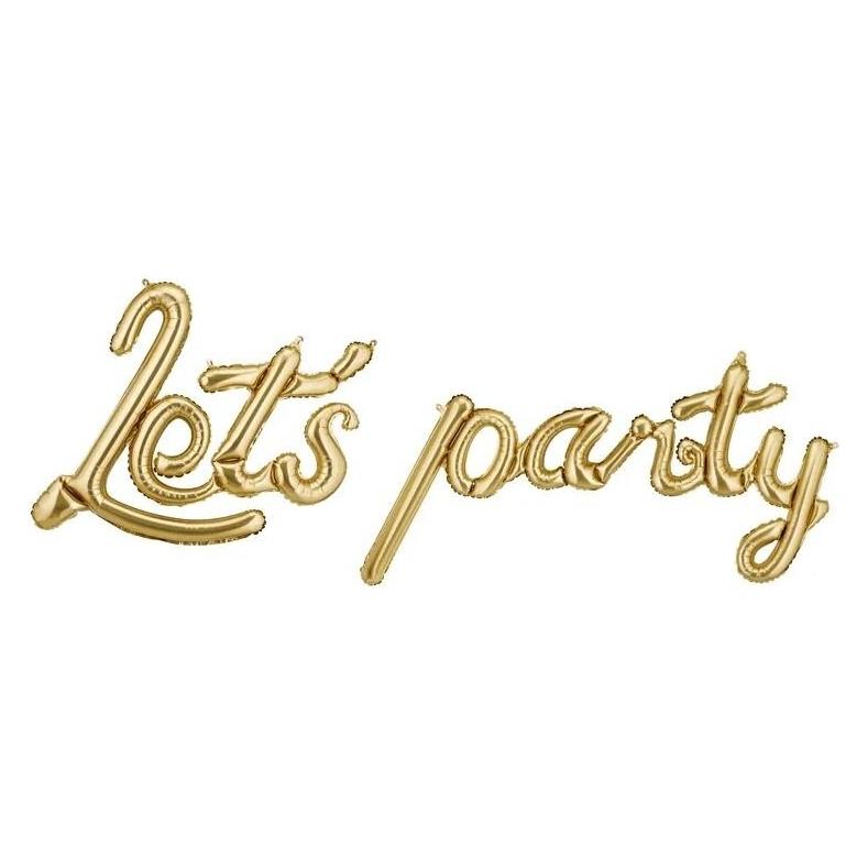 Partydeco Let's party 230 x 80 cm Gold (1x) (FB453)