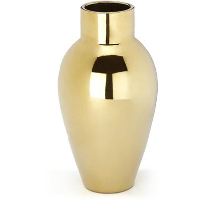 Dekovase, gold (goldfarben), H:32cm Ø:20,5cm, Porzellan, CHRISTMAS GOODS BY INGE, Vasen, in glänzender Optik, Höhe ca. 32 cm