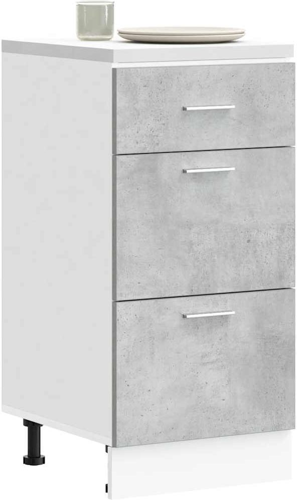 vidaXL Meuble bas "Lyon" Gris béton 40 x 46 x 81,5 cm Bois d'ingénierie