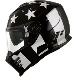 Simpson Venom Stingrae, Integralhelm - Schwarz/Silber - XS