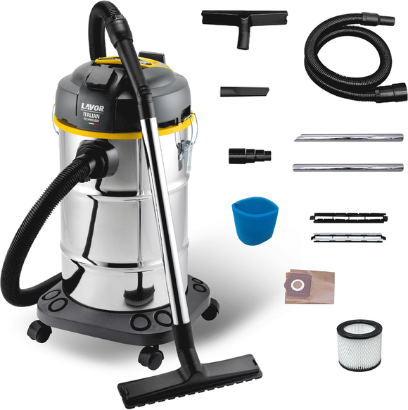 Lavor WTP 30 XE - Aspirateur eau et poussières - Cuve Inox 30 lt - 1600 W