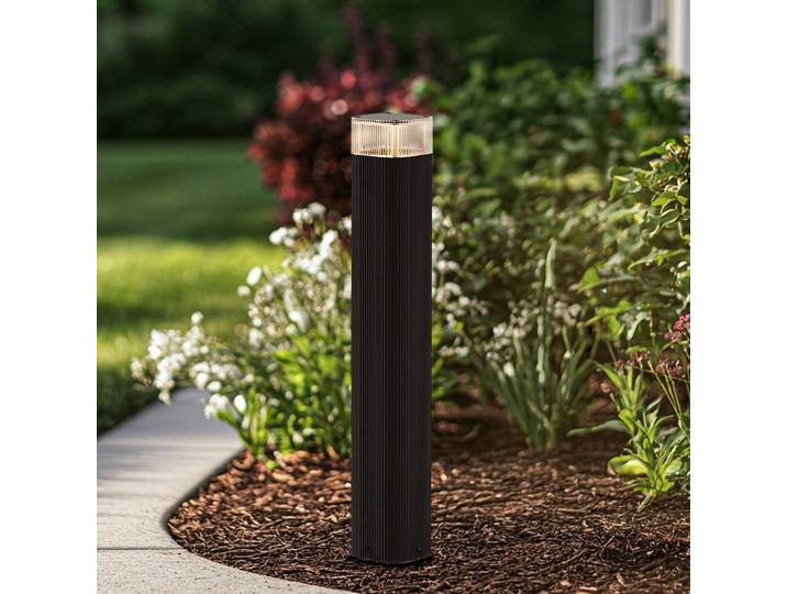 Bornes lumineuses Halvar, noires, 50 cm, GU10, IP65 - Lindby - Terrasse - Moderne - Métal - Angulaire
