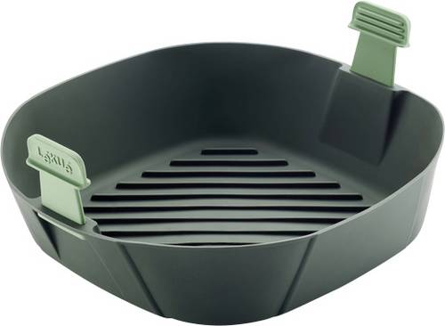 Lékué 8710755887123 Heißluftfritteusenkorb XL BPA-frei, für Lebensmittel, spülmaschinenfest, mit Tragegriff Grau