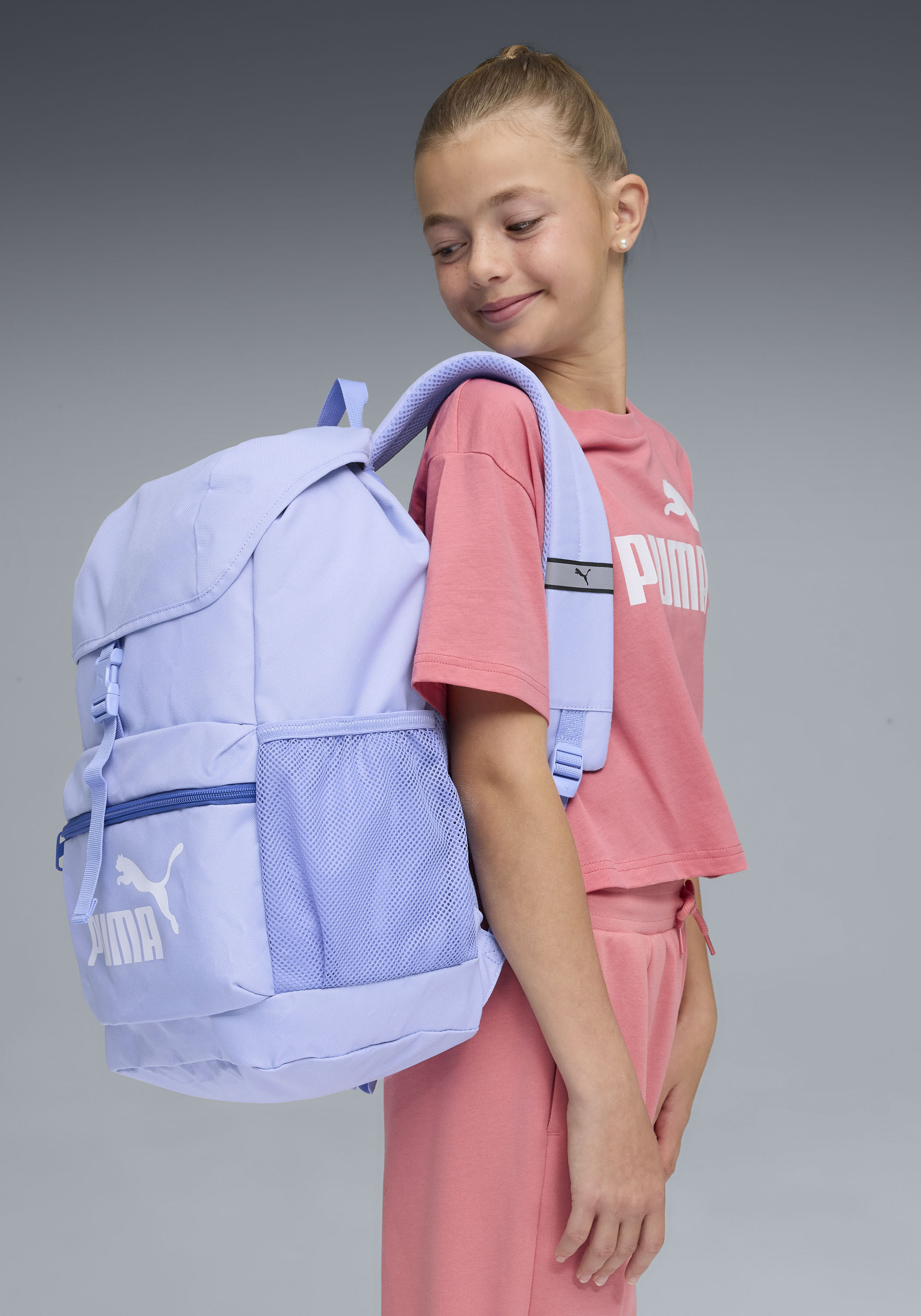 Rucksack PUMA "PHASE HOODED BACKPACK", intense lavender, Rucksäcke, Netz, , unifarben, Rucksack, für Erwachsene, sportlicher Stil, leichter Zugang zu den Fächern intense lavender Einheitsgröße