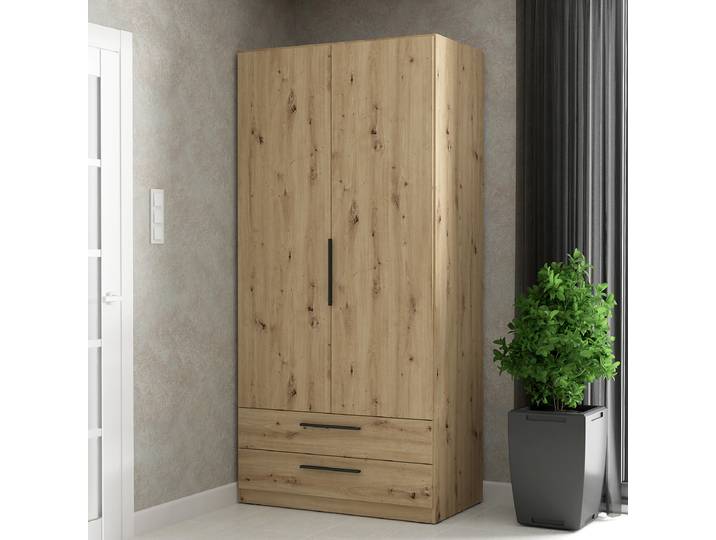Armoire Longford avec tiroirs 101cm Marron