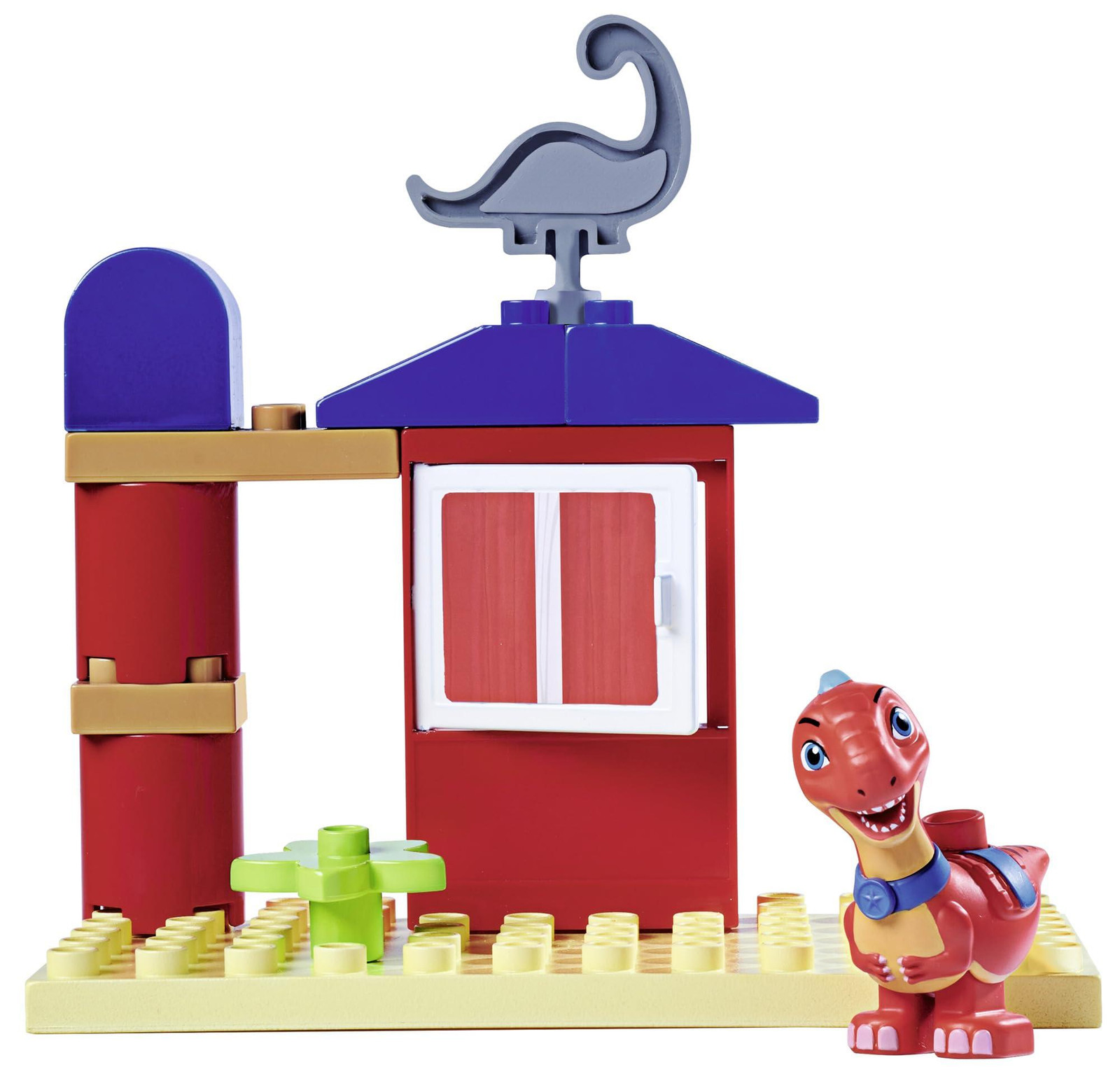 Big Spielwarenfabrik Big-Bloxx Dino Ranch Clubhuis met Dino Blitz Bouwstenen voor kinderen (13 stuks)