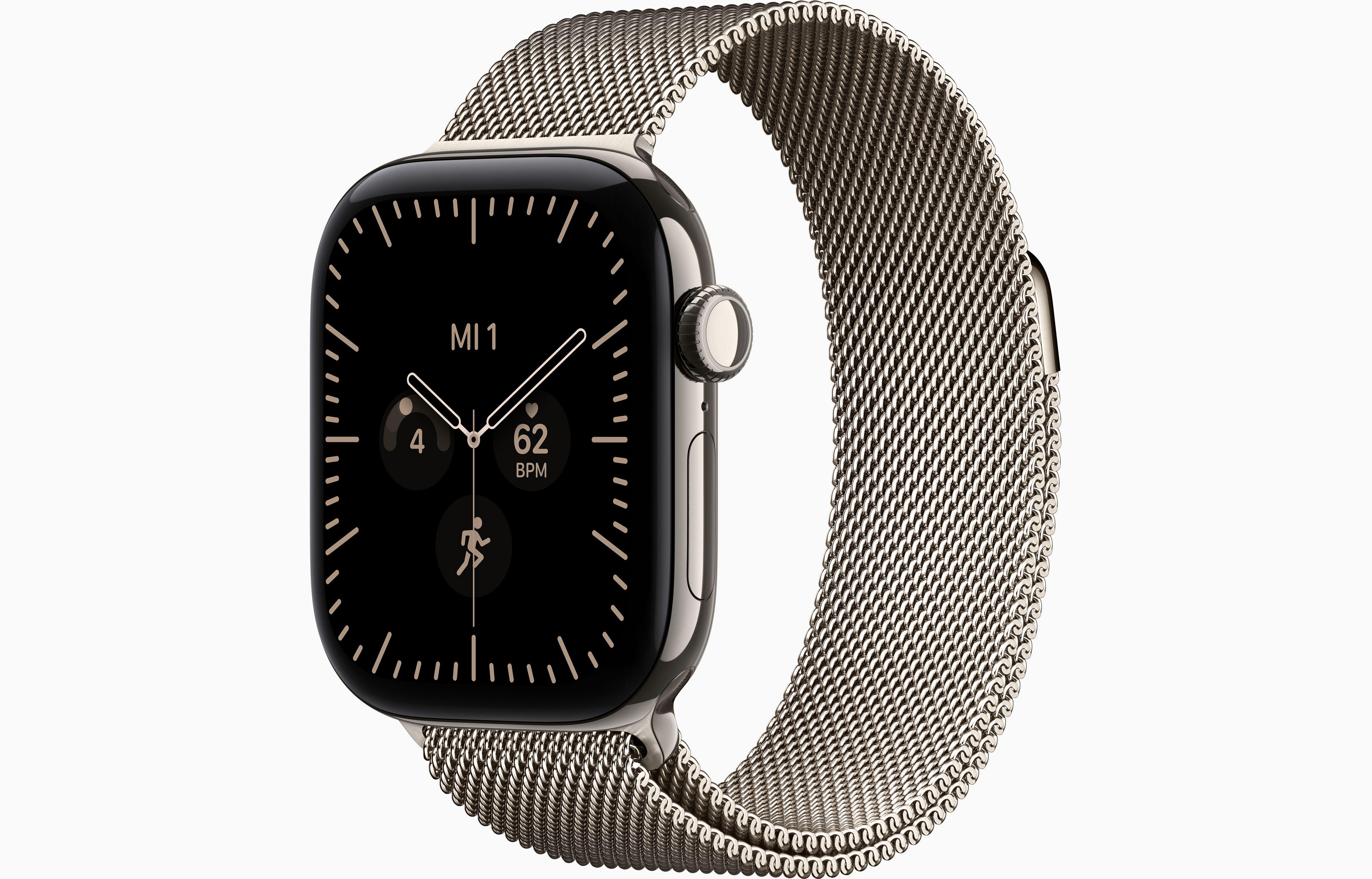 Apple Watch Series 12 GPS + Cellular 42mm Natural Titanium Case with Natural Milanese Loop MJGH4ZR/A