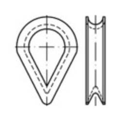 TOOLCRAFT 138932 Kausche 4 mm Stahl galvanisch verzinkt DIN 6899 100 St.